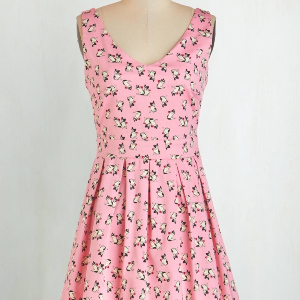 Modcloth Dog Print Dress